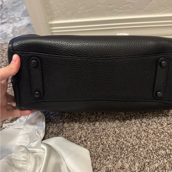 Coach Lori Shoulder Bag – Black Pebble Leather (Style C4824 / V5Black) - Picture 4 of 16